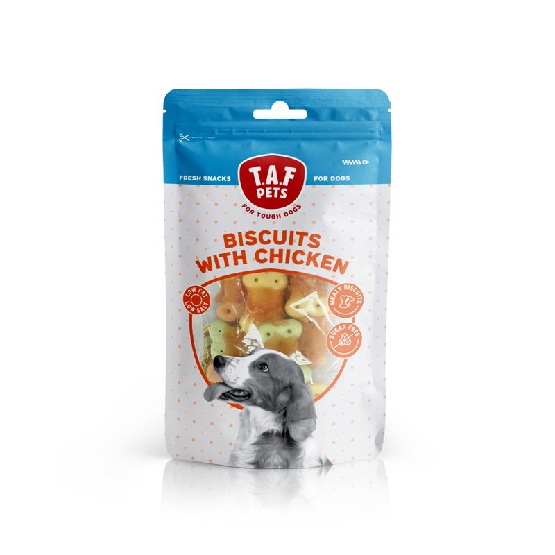 TAF Pets Fresh Dog Treats Biscuits and Chicken- 75g