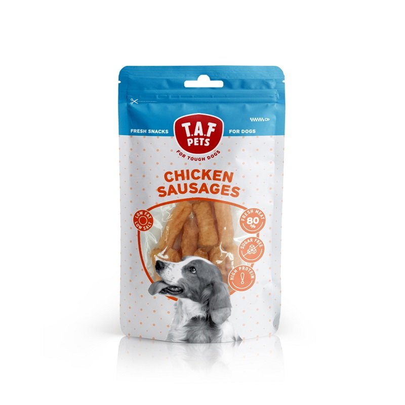 TAF Pets Fresh Dog Treats Chicken Sausages - 75g