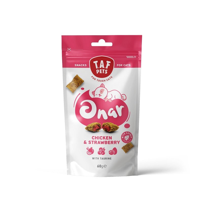 TAF Pets-ONAR Cat Snacks Chicken & Strawberry-60g