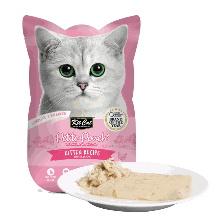 Kit Cat Petite Pouch 70g Kitten Chicken x24pcs