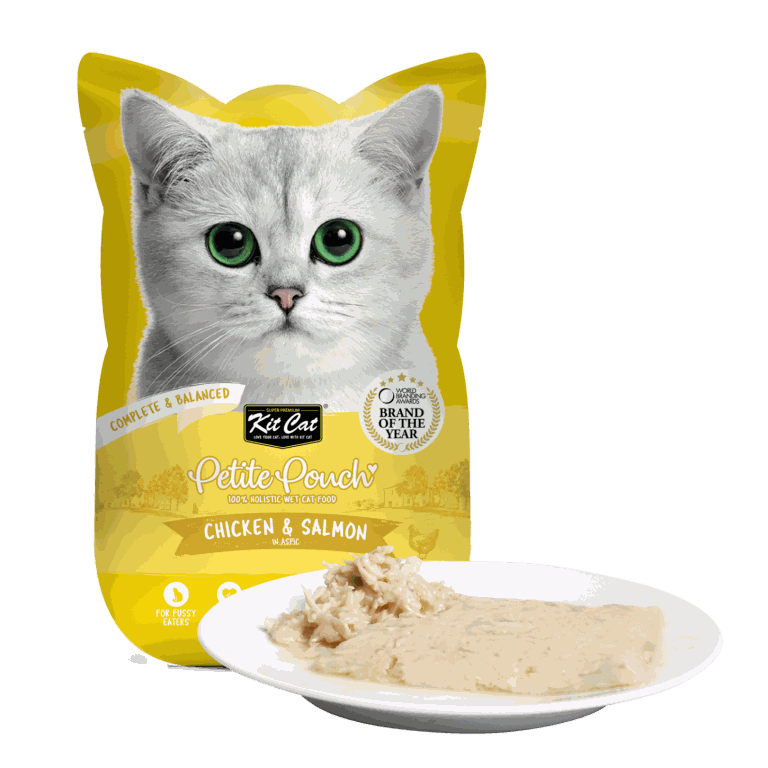 Kit Cat Petite Pouch 70g Chicken Salmon x24pcs