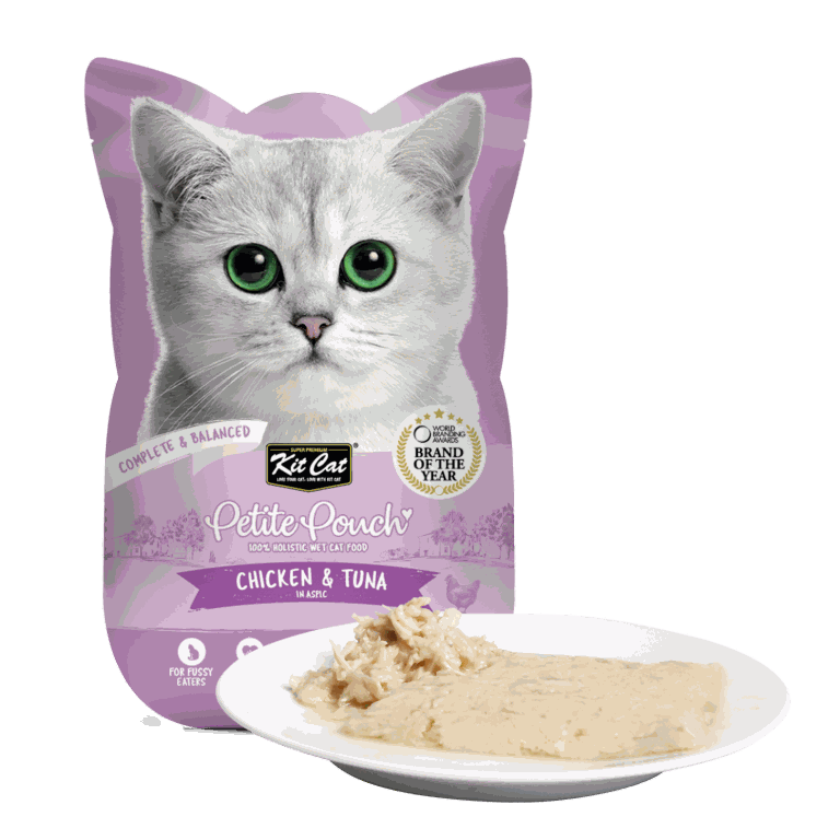 Kit Cat Petite Pouch 70g Tuna & Chicken x24pcs