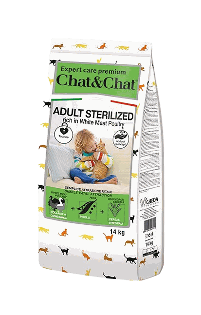 Chat & Chat Adult Sterilized Meat Poultry 14Kg
