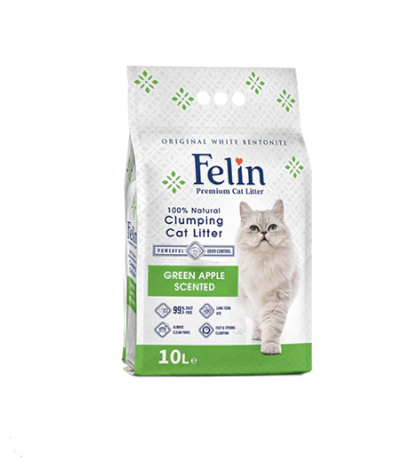FELIN Cat Litter Green Apple Scented, FELIN Cat Litter Green Apple Scented 10L