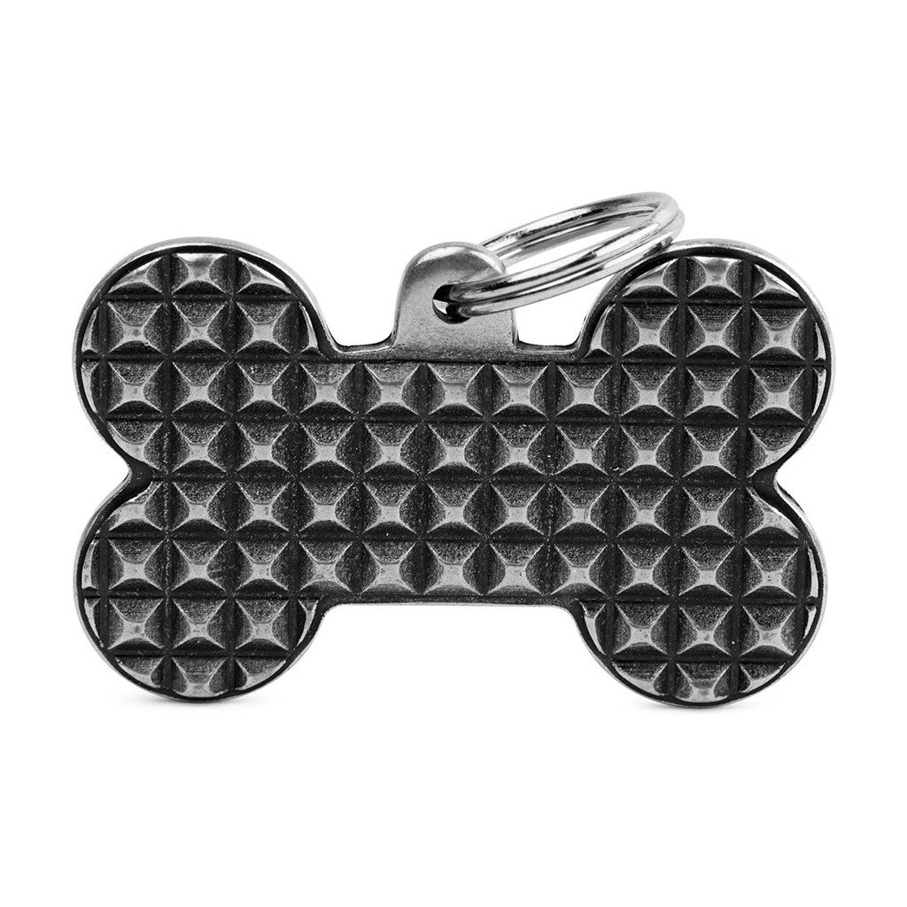 My Family Pet Tag XL Bone Bronx Studs Dog ID