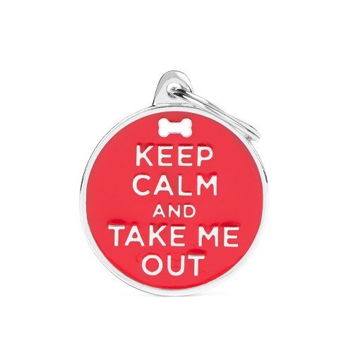 Charms Big \"Keep Calm And Take Me Out\" ID Tag