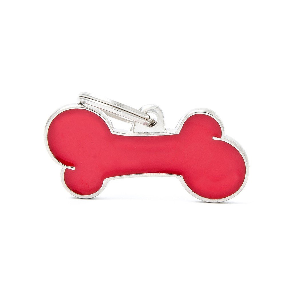 My Family Pet Tag Classic Big Bone Red Dog ID