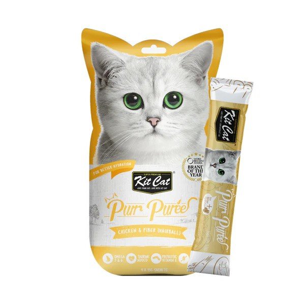 Kit Cat PurrPuree Chicken Fiber 600g Value Pack 40x15g