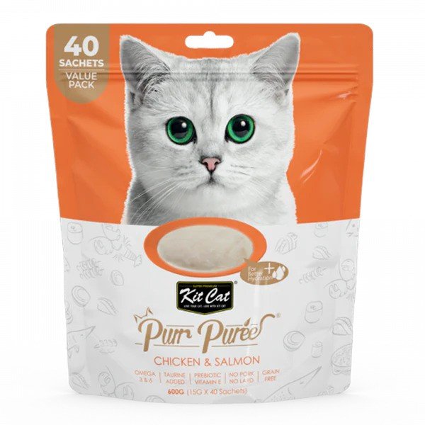 Kit Cat PurrPuree Chicken Salmon 600g Value Pack 40x15g