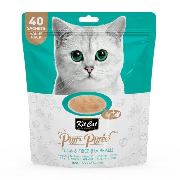 Kit Cat PurrPuree Tuna Fiber 600g ValuePack 40x15g