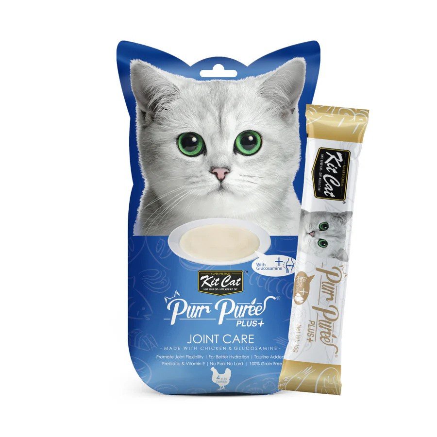 Kit Cat PurrPureePlus + Joint Care 4x15g (Chicken)