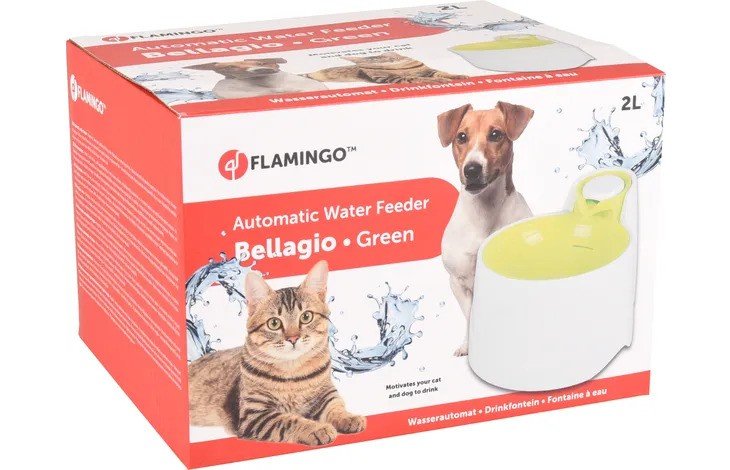 Flamingo Cats And Dogs Automatic Water Feeder (Fountain) Bellagio Green (2L)