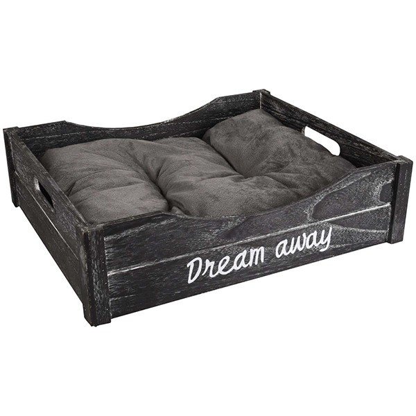 Flamingo Cat Delisted Basket Clio Wood Rectangular And Cushion Black (45*38*12cm)