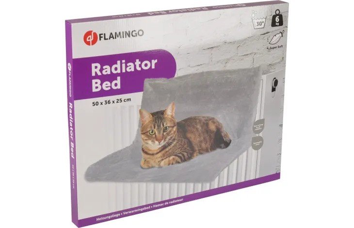 Flamingo Cat Radiator Hammock Rectangle Grey Bed (50*36*25cm)