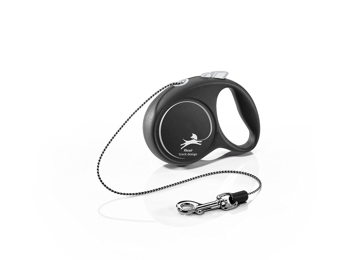 Flexi Classic Cord Leash, Flexi Classic XSmall Black Cord Leash (3m - 8kg)