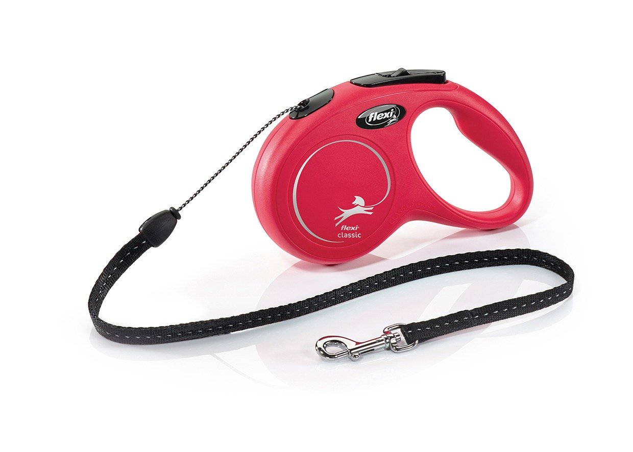 Flexi Classic Cord Leash, Flexi Classic XSmall Red Cord Leash (3m - 8kg)