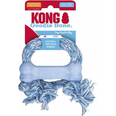 Kong Puppy Goodie Bone with Rope XS