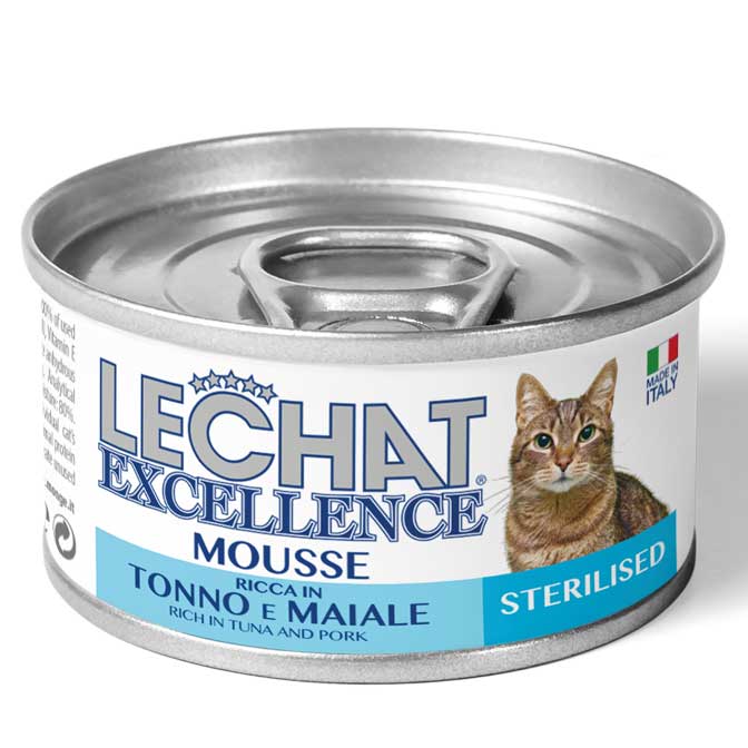 LeChat Excellence Mousse Sterilised Rich in Tuna and Pork - 85g