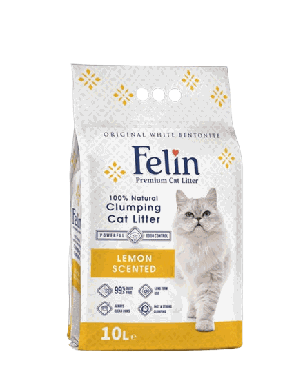 FELIN Cat Litter Lemon Scented, FELIN Cat Litter Lemon Scented 10L
