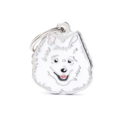 My Family Pet Tag Italian Spitz White Dog ID