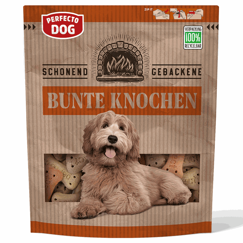 Perfecto Dog Colorful Bones - 400g
