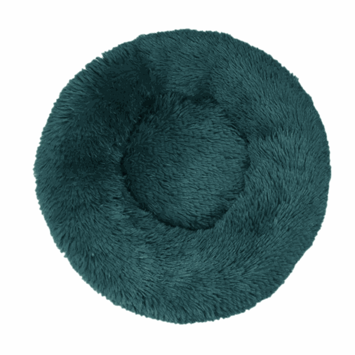 Soft 3XL dark green cozy Fluffy nest (110cm external diameter)