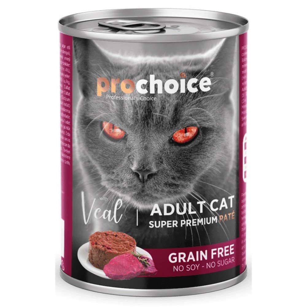 Prochoice Adult Cat Veal Pate 400 Grs