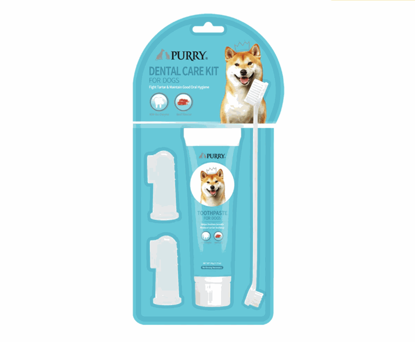 Purry Beef Dental Care Kit (90g Toothpaste and Toothbrush)