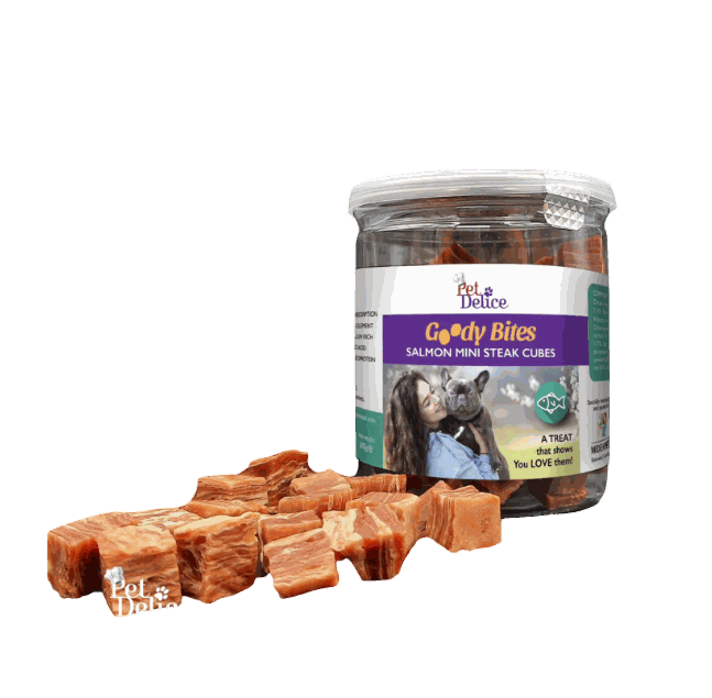 Pet Delice Goody Bites Salmon Mini Steak Cubes 200g