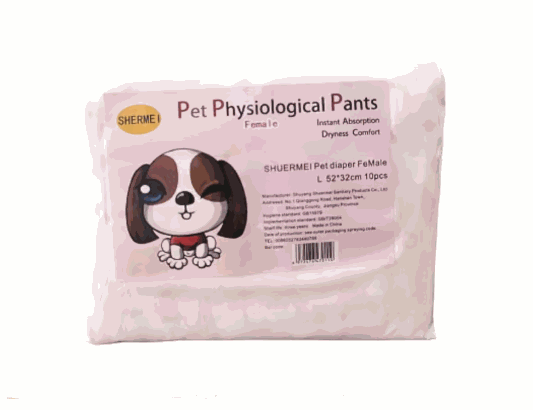 XLarge Female Dog Shermei Diapers 10pcs