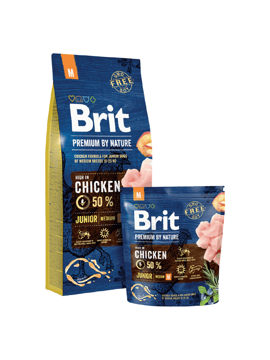 Brit Premium by Nature Junior M Chicken - 15Kg