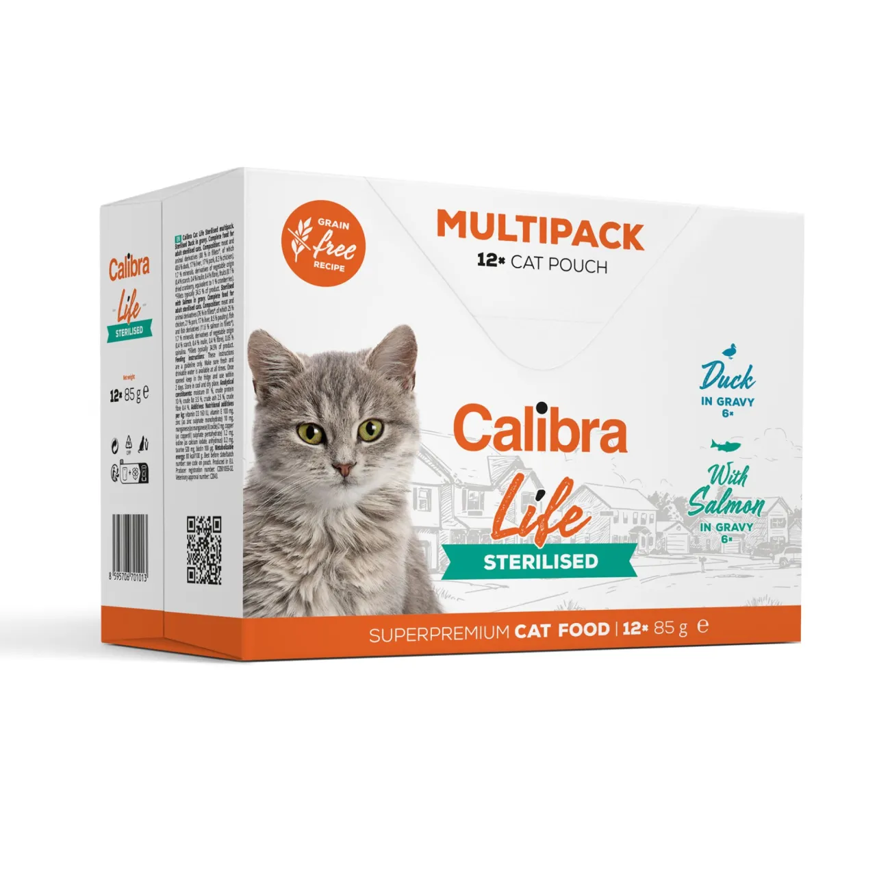 Calibra Cat Life Pouches Sterilised Multipack 12x85g