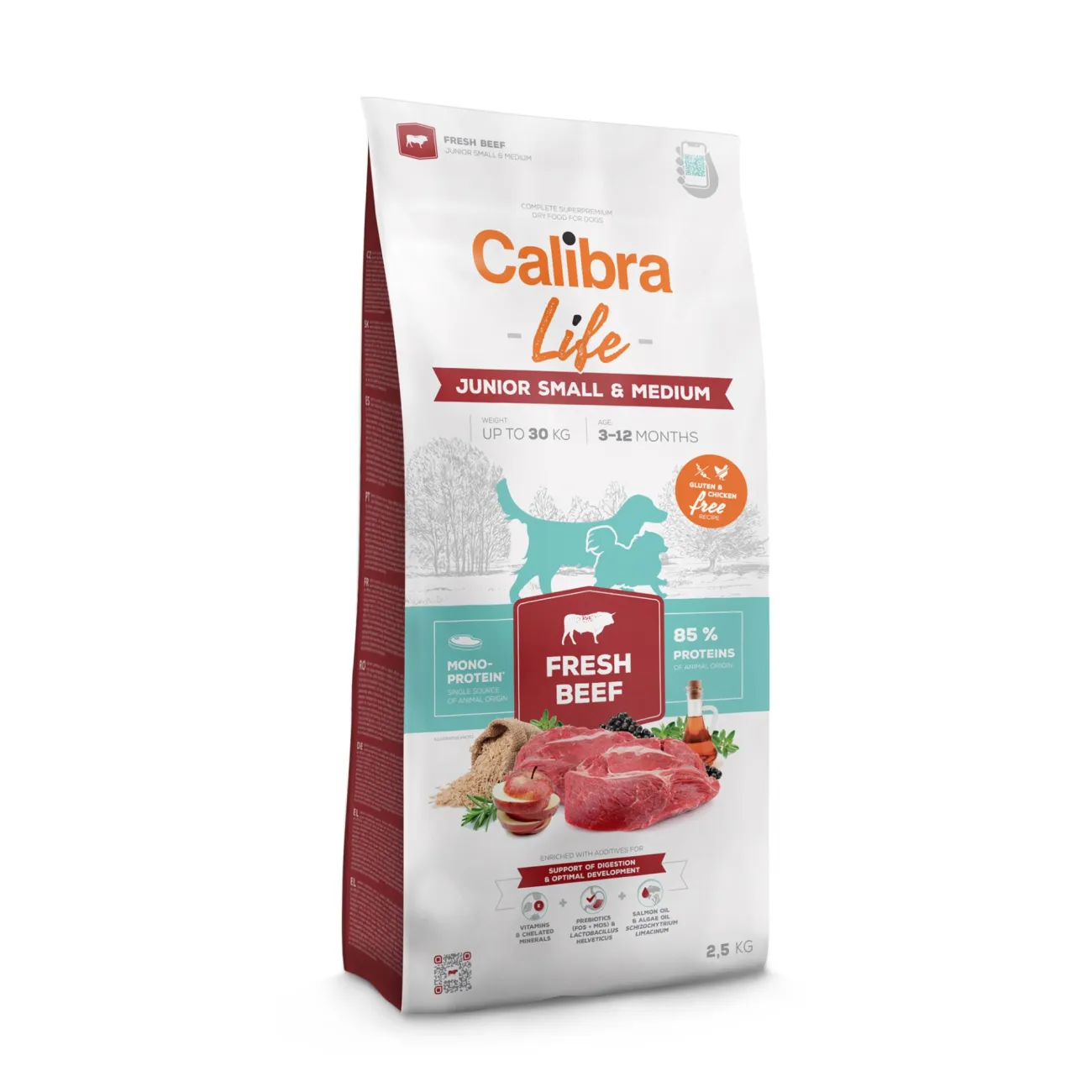 Calibra Dog Life Junior Small & Medium Breed Fresh Beef