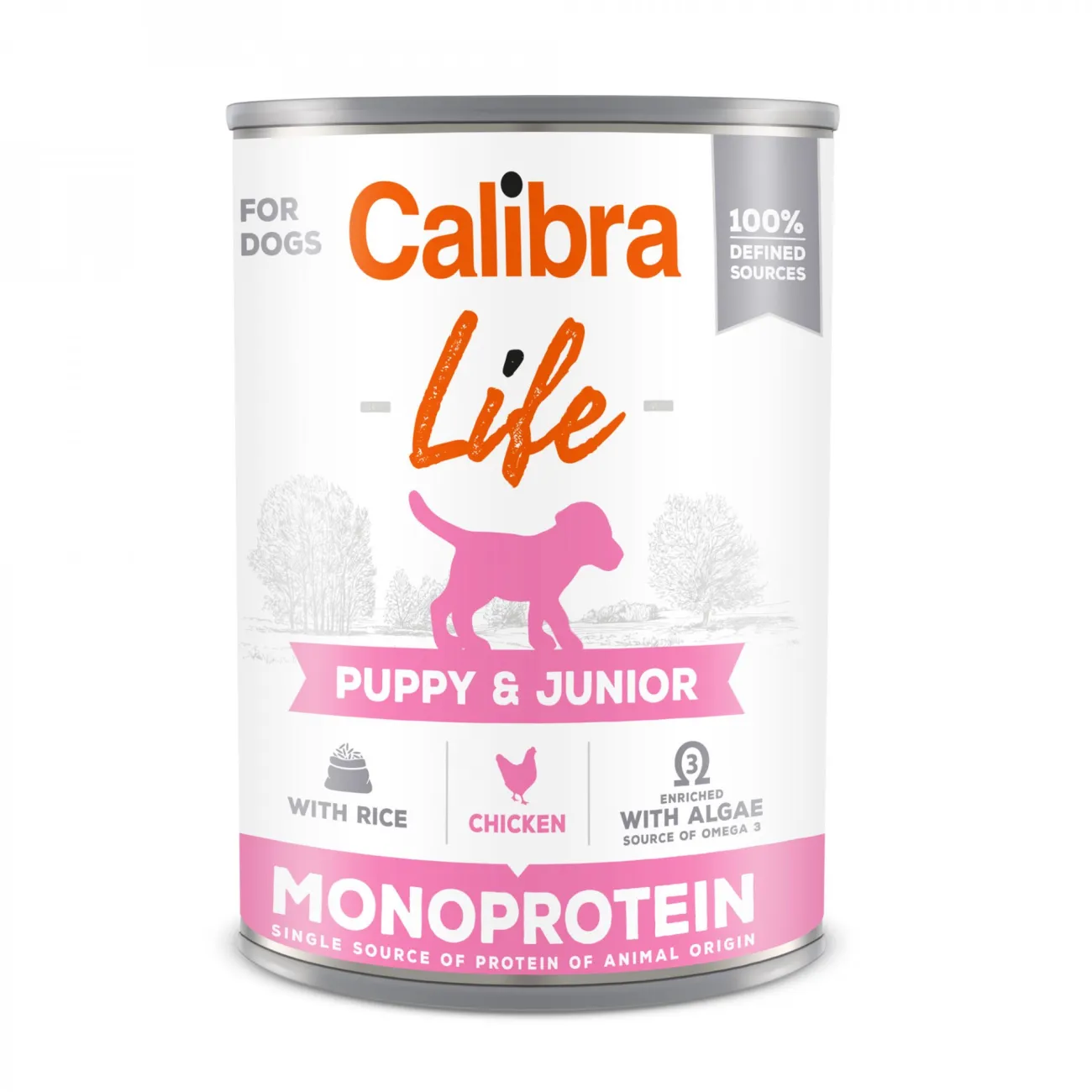 Calibra Dog Life Can Puppy & Junior Chicken & Rice 400g