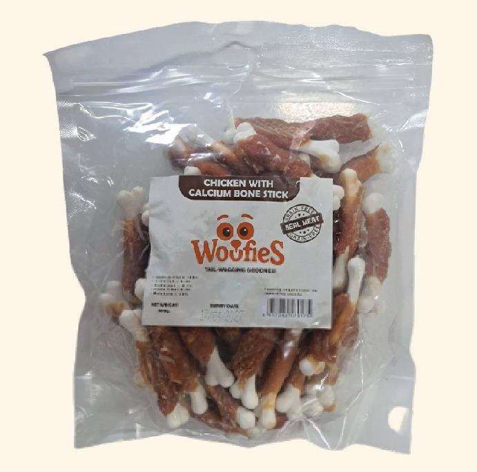 Woofies Chicken with Calcium Bone Stick 500g