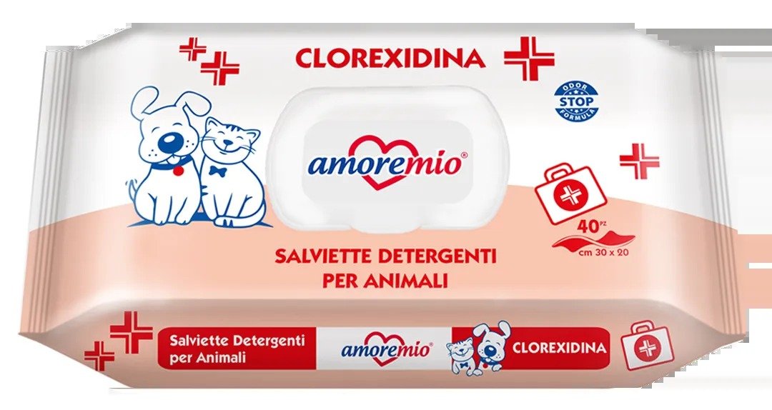 Amoremio Chlorhexidine Pet Wipes 40pcs