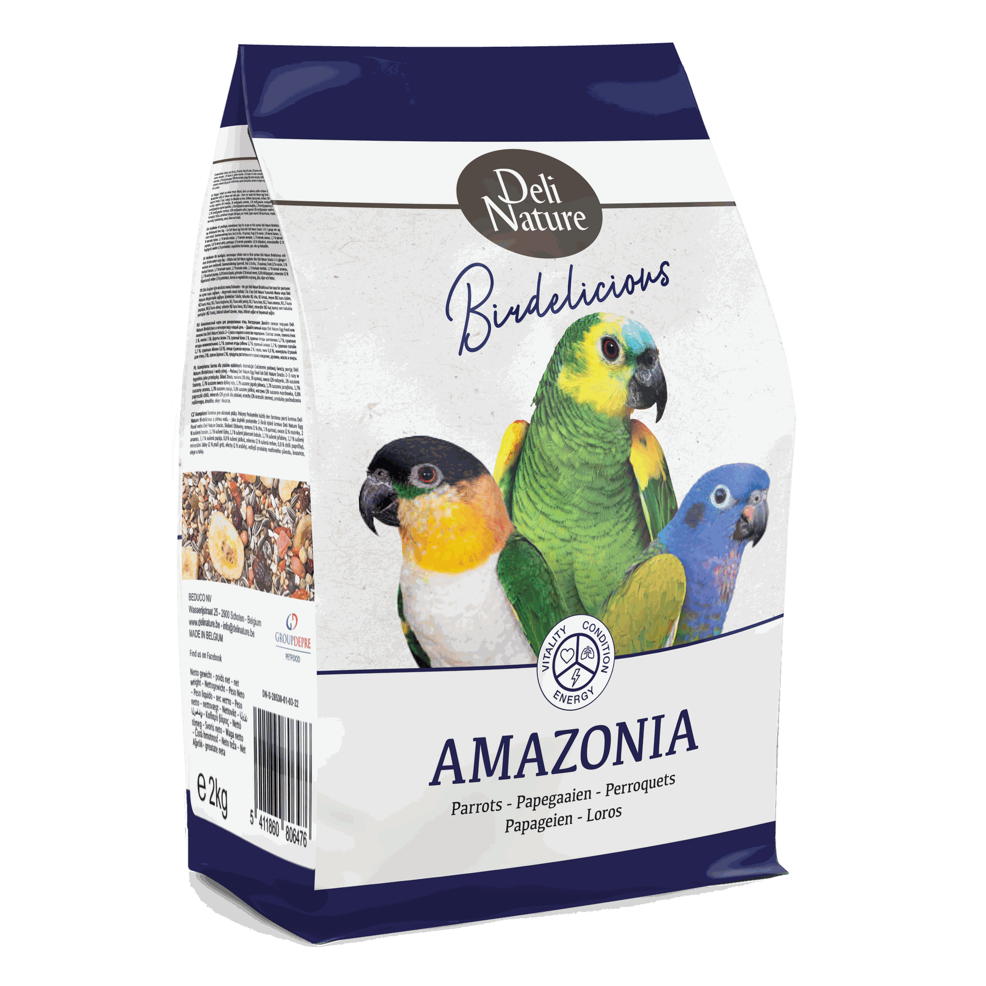 Deli Nature Birdelicious Amazonia Large Parakeets 2.5 kg