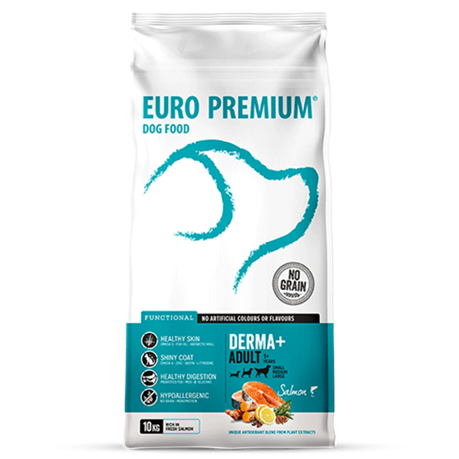 Euro Premium Derma+ Adult Dog Salmon 2kg