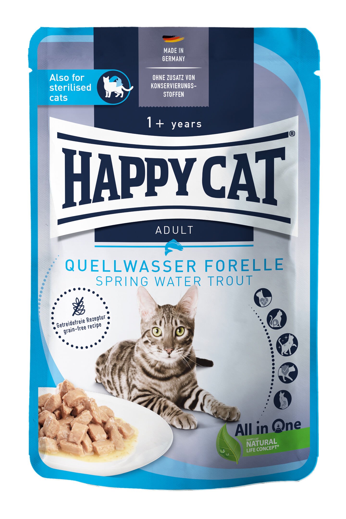 Happy Cat Meat in Sauce Culinary Spring-Water Trout 85g