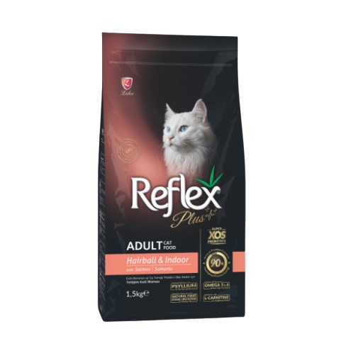 Reflex Plus Adult Hairball & Indoor Salmon 1.5kg
