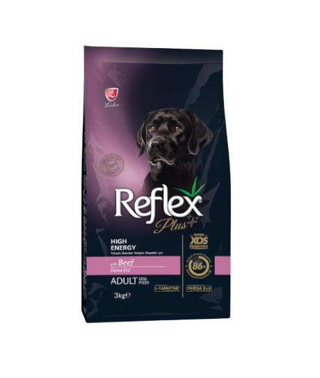 Reflex Plus High Energy Adult Dog Food Beef
