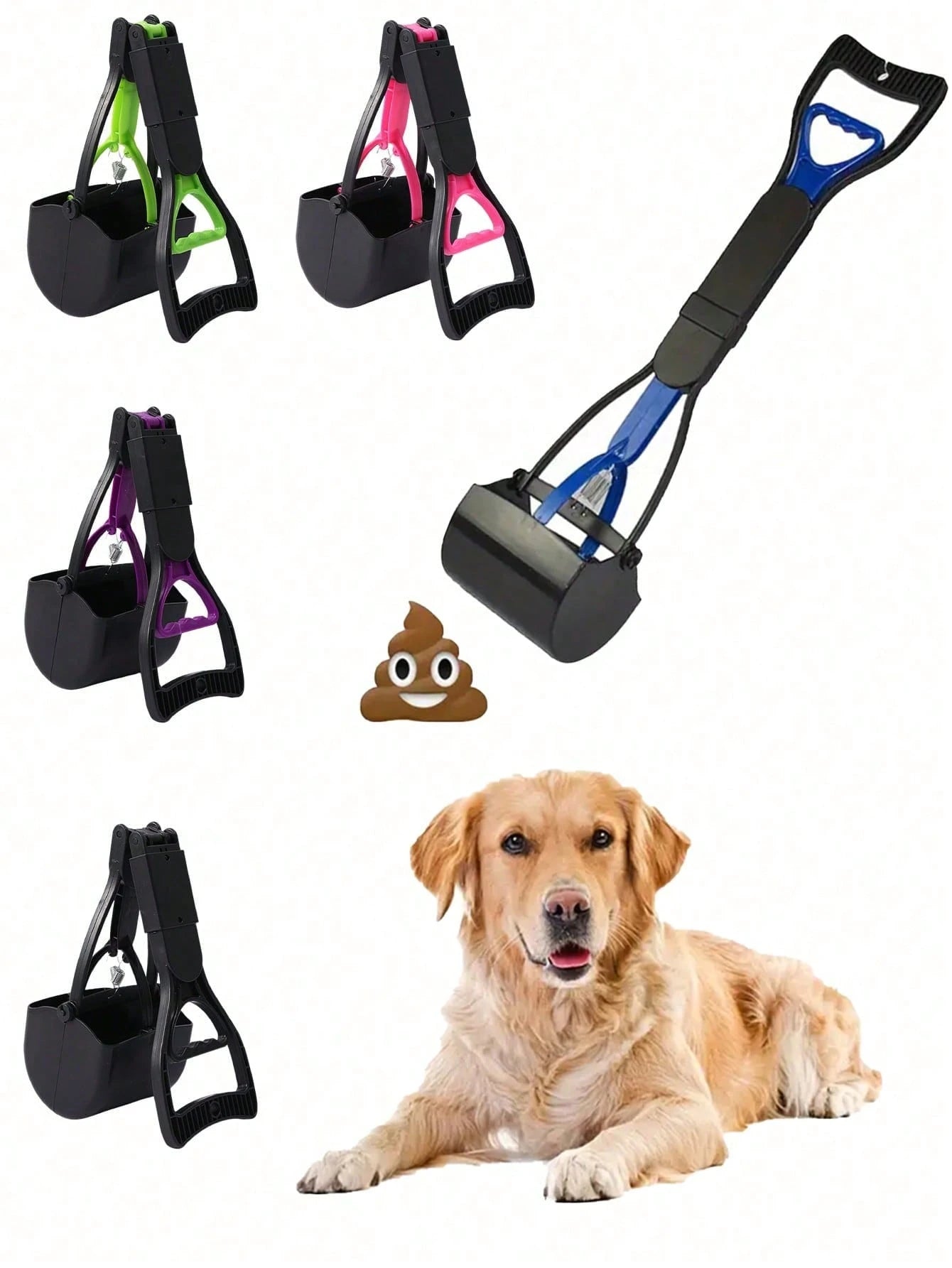 Long Handle Dog Poop Scooper | Foldable Pet Waste Picker