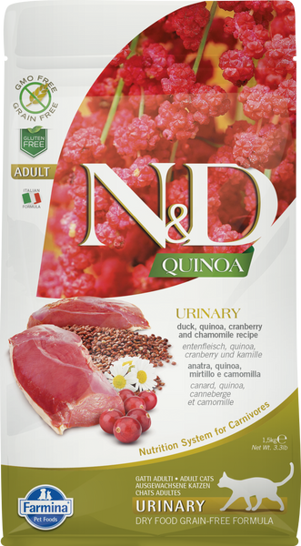 N&D Quinoa Cat Urinary Duck Adult 1.5kg