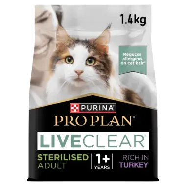 Purina Proplan Cat LiveClear Adult Sterilised Turkey 1.4kg