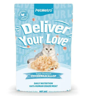 PetMetro Chicken Jelly Pouch - Chicken & Scallop