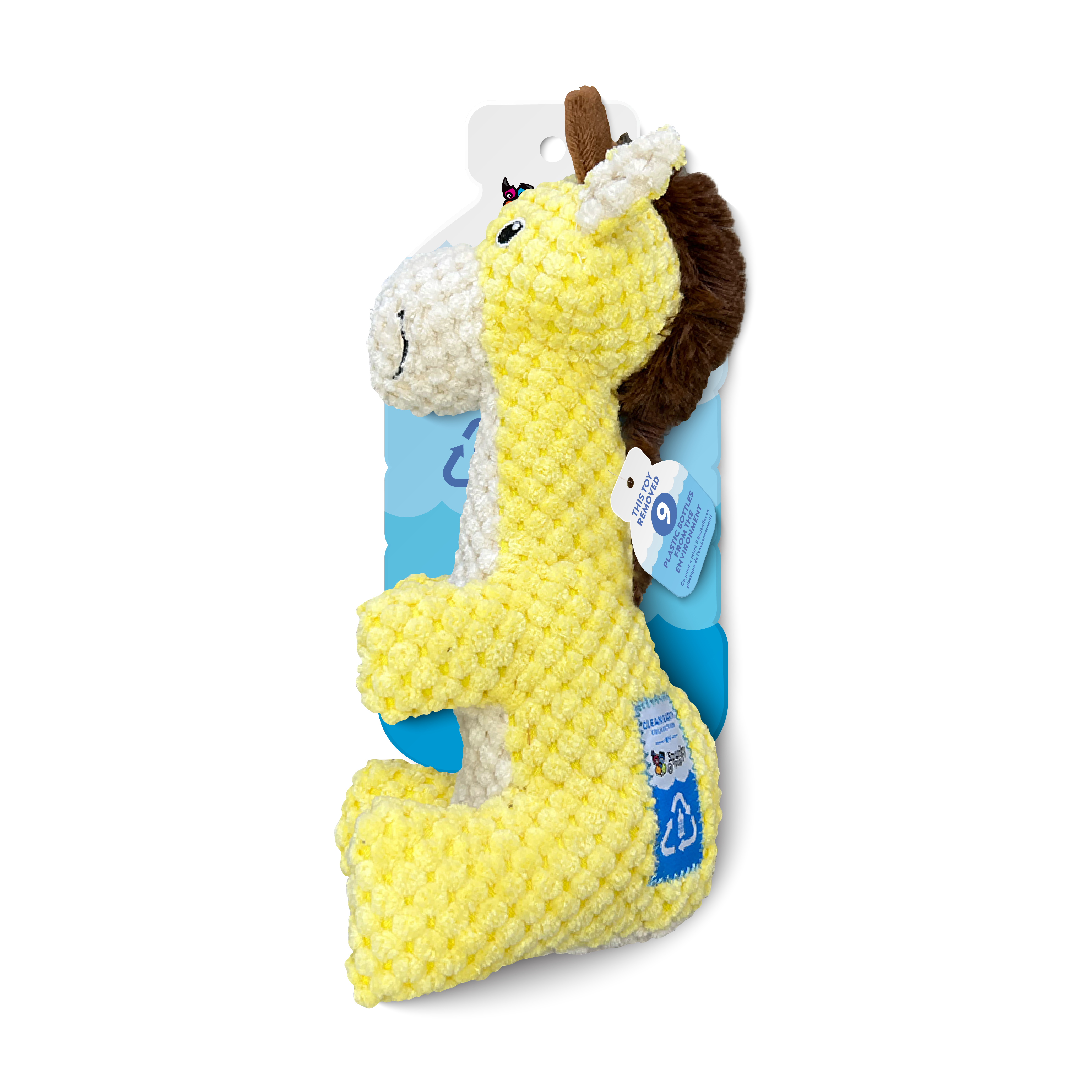 Spunky Pup Clean Earth Textured Plush Giraffe