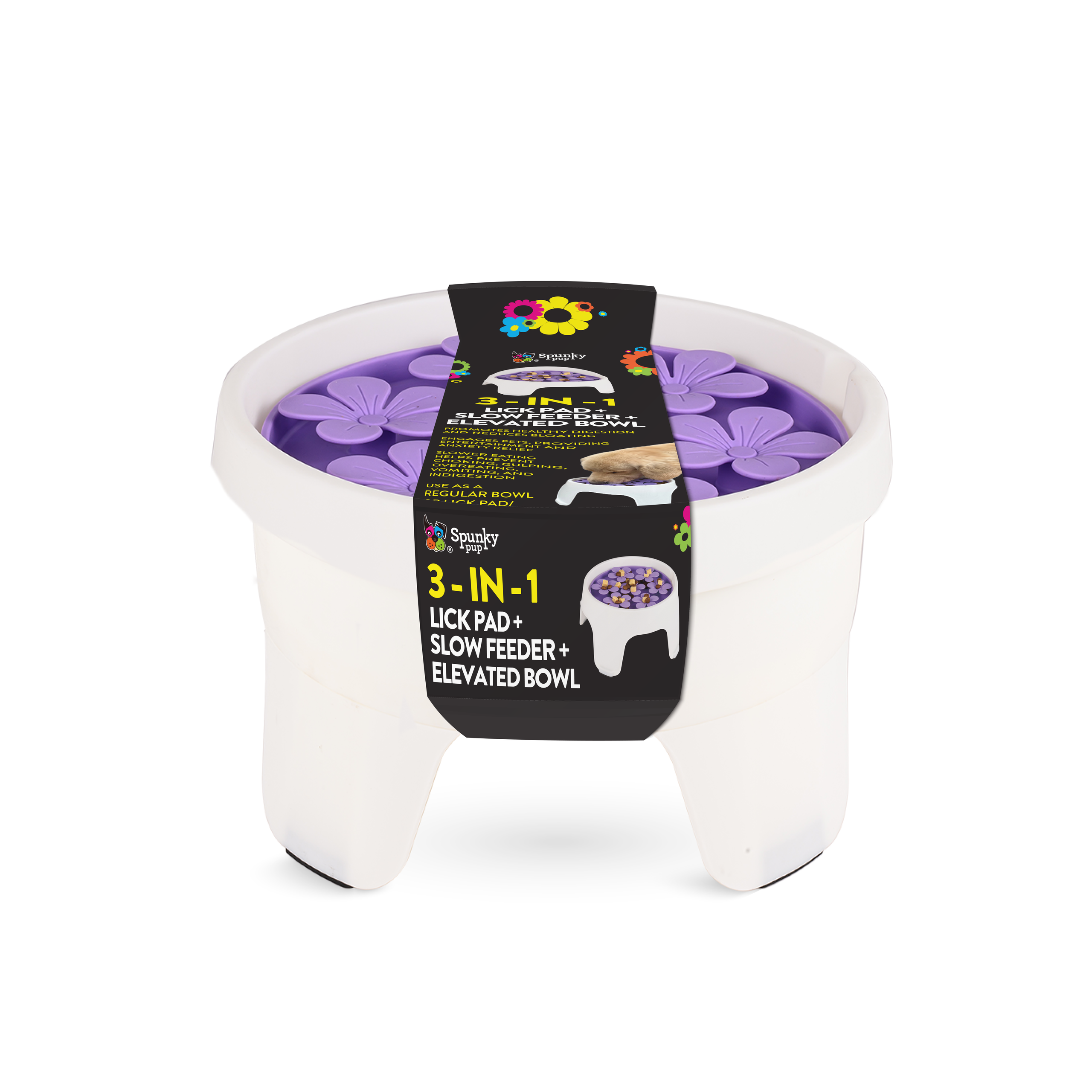 Spunky Pup Elevated Round Feeding Bowl