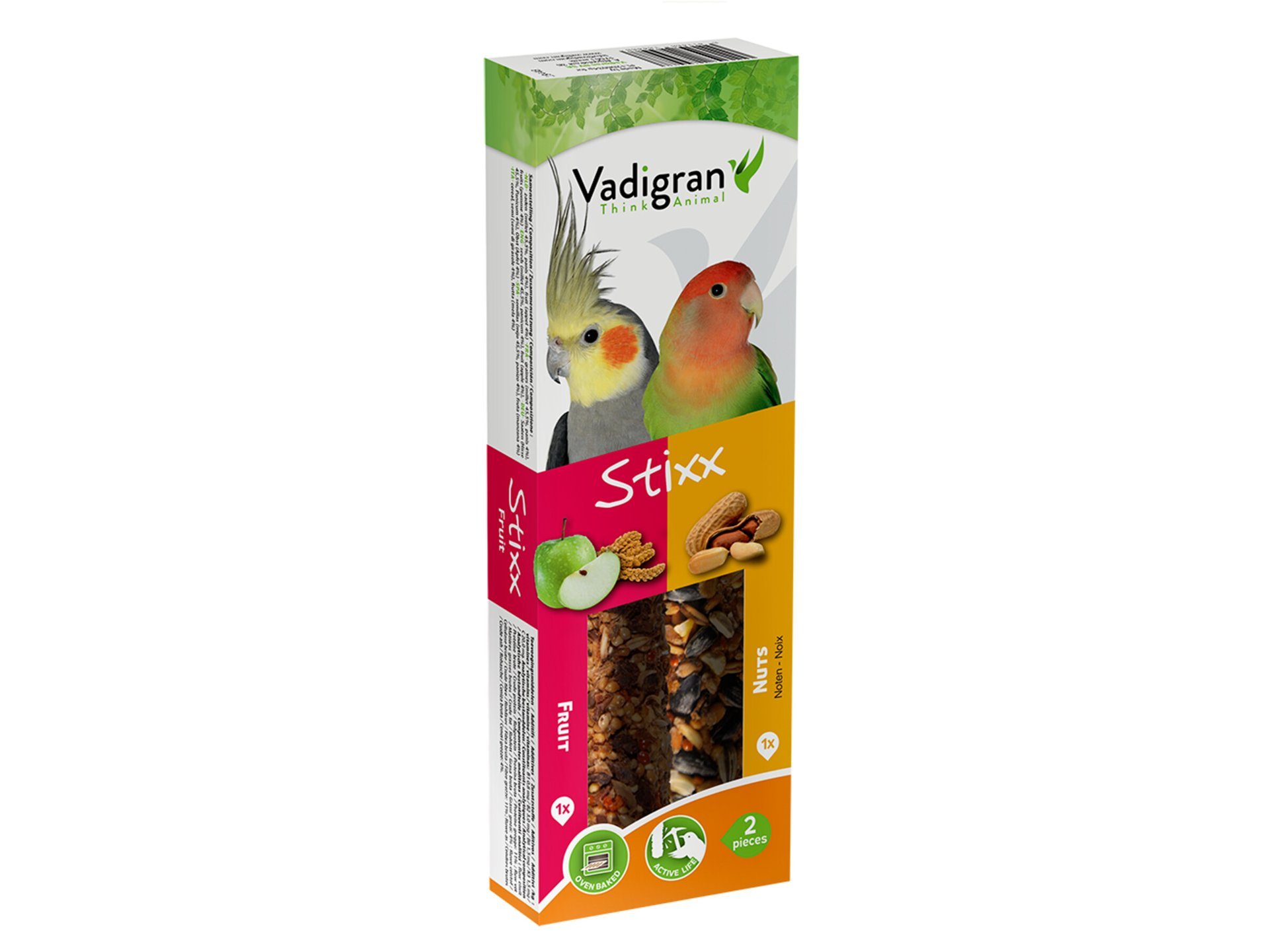 Stixx Parakeet Fruit Nuts 2-in-1