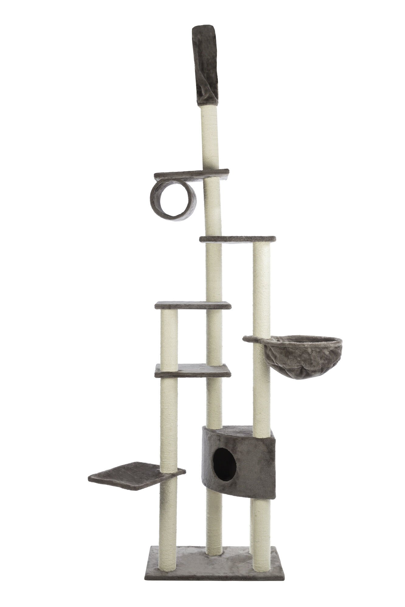 Trixie Madrid scratching post, floor to ceiling, platinum grey 245 x270 cm