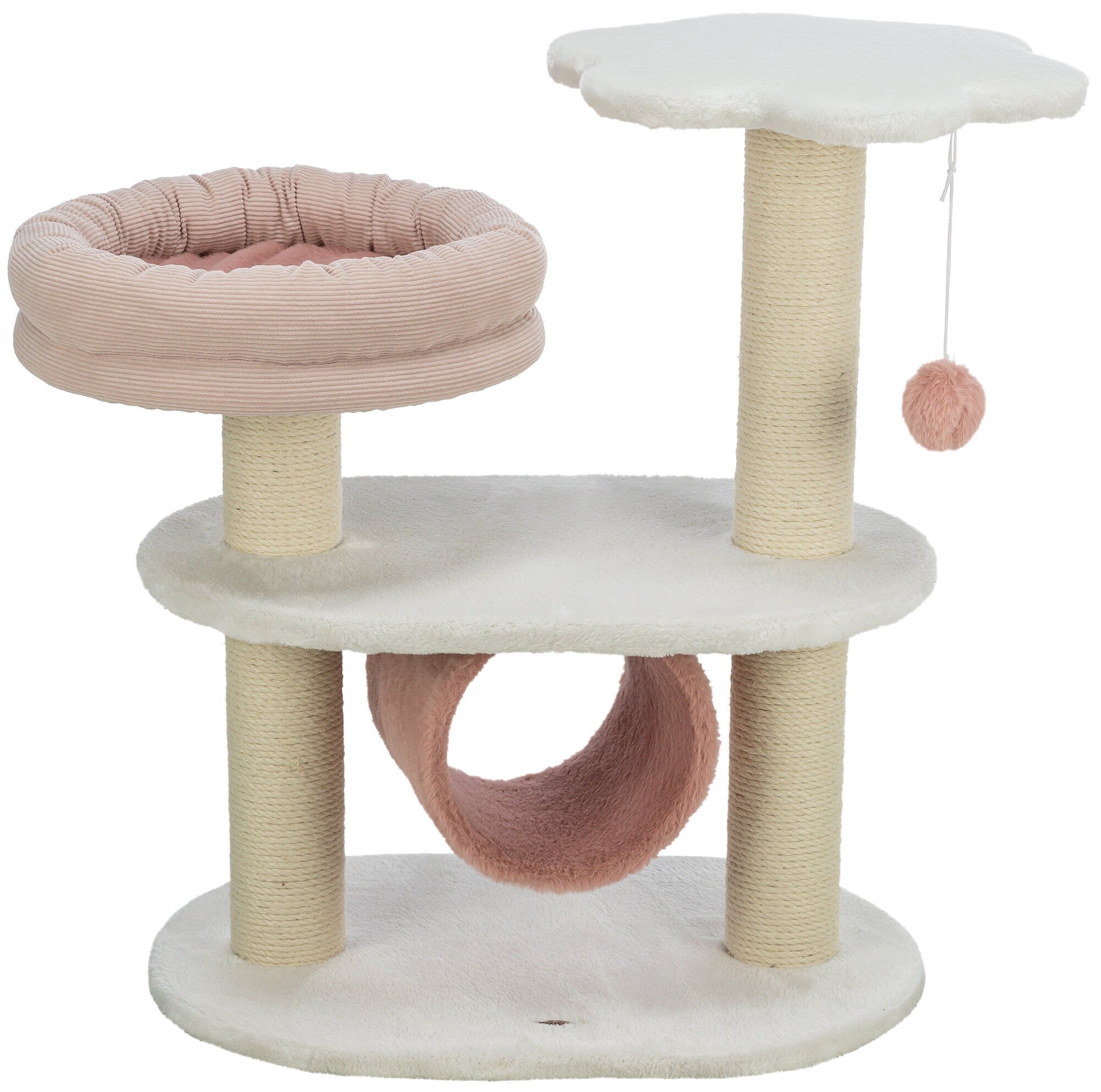 Trixie Isabella scratching tree, white/antique pink 70 cm